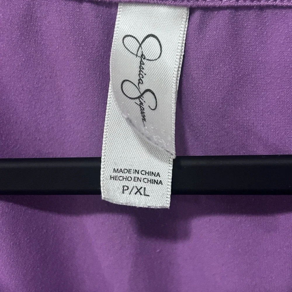 Jessica Simpson 2 Piece Purple PJ Lounge Set Petite XL Long Sleeve Henley